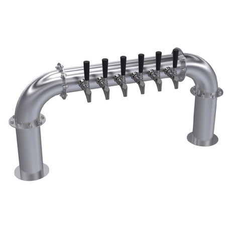 Krowne KPTP-6S Krowne Pass Through Pipe Tower Six Faucets Handles And Faucets Not Included