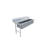 Omcan 48495 (48495) Soiled Dishtable Straight Design 72"W X 30"D X 44"H