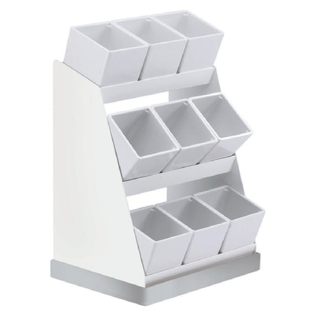 Cal Mil 3018-55-15 Luxe Condiment Display 12-1/4"W X 9"D X 15-1/2"H 3-tier