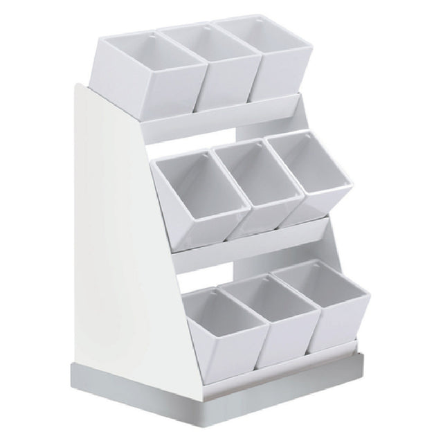 Cal Mil 3018-55-15 Luxe Condiment Display 12-1/4"W X 9"D X 15-1/2"H 3-tier