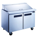 Dukers Appliance Co. USA Ltd. DSP48-18M-S2 Mega Top Sandwich/Salad Prep Table Two-section