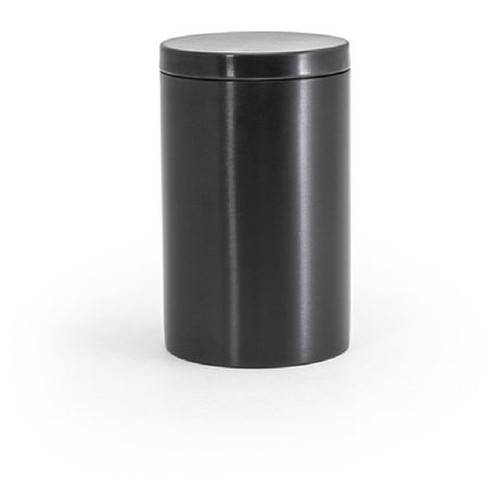 FOH RJR024BKS23 Round Stainless Jar With Lid Matte Black With Matte Black Lid