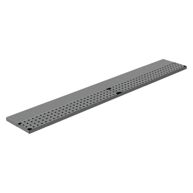 Advance Tabco DRKR-48 Bar Drink Rail 48”W X 8"D X 3/4"H (2) Perforated Removable Top Grates