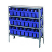 Quantum 1239-SB801_BLUE - Shelving Unit, 12"D X 36"L X 39"H, Heavy Duty
