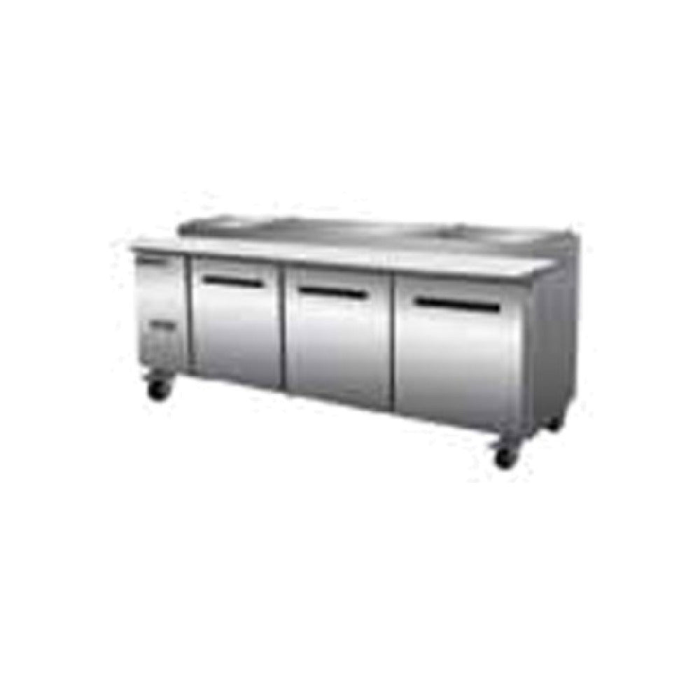 Maxximum MXCPP92HC Maxx Cold X-Series Refrigerated Pizza Prep Table Three-section