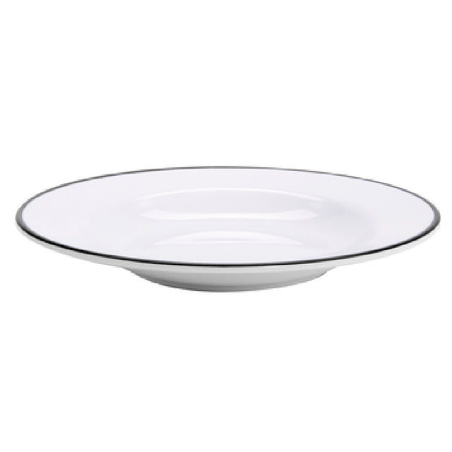 GET Enterprises B-110-W/BK Settlement Bistro™ Enamelware Bowl 10 Oz. 9" X 9" X 1-1/8"