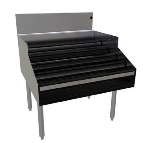 Glastender LDA-30D Underbar Liquor Steps Free Standing 30"W X 29"D (aligns With 19" Deep Units With Double Speed Rail)