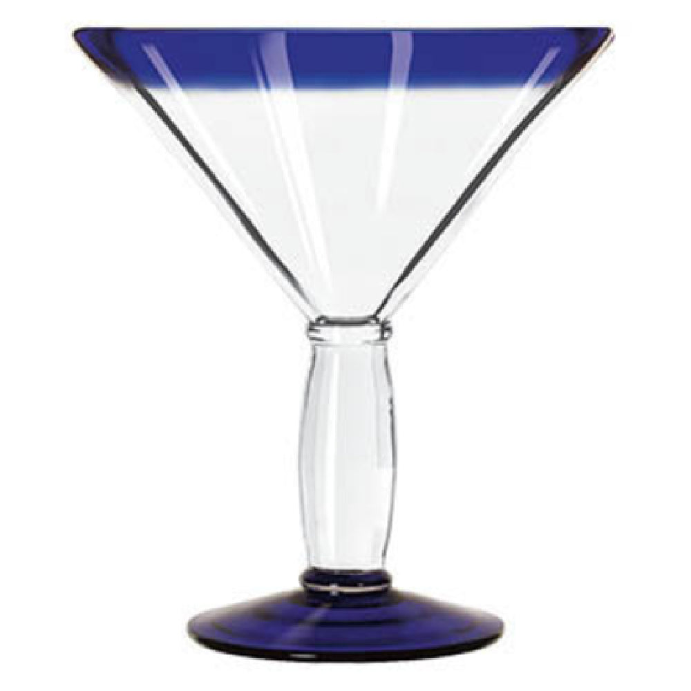 Libbey 92306 Cocktail Glass 15 Oz. With Cobalt Blue Rim And Foot