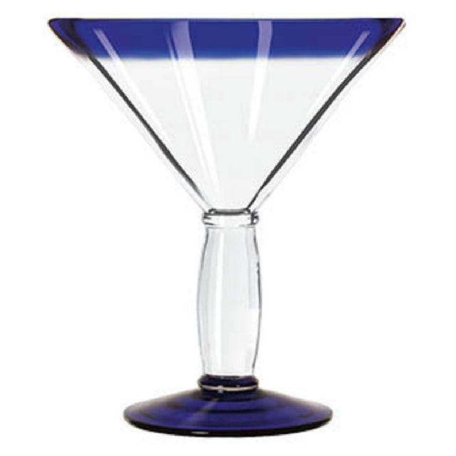 Libbey 92306 Cocktail Glass 15 Oz. With Cobalt Blue Rim And Foot