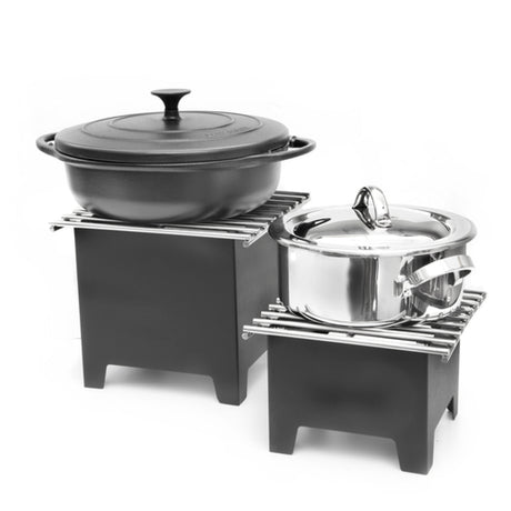 Steelite DWGB76GBK Grill And Riser Box 7.5"W X 7.5"D X 6.0"H 18/10 Stainless