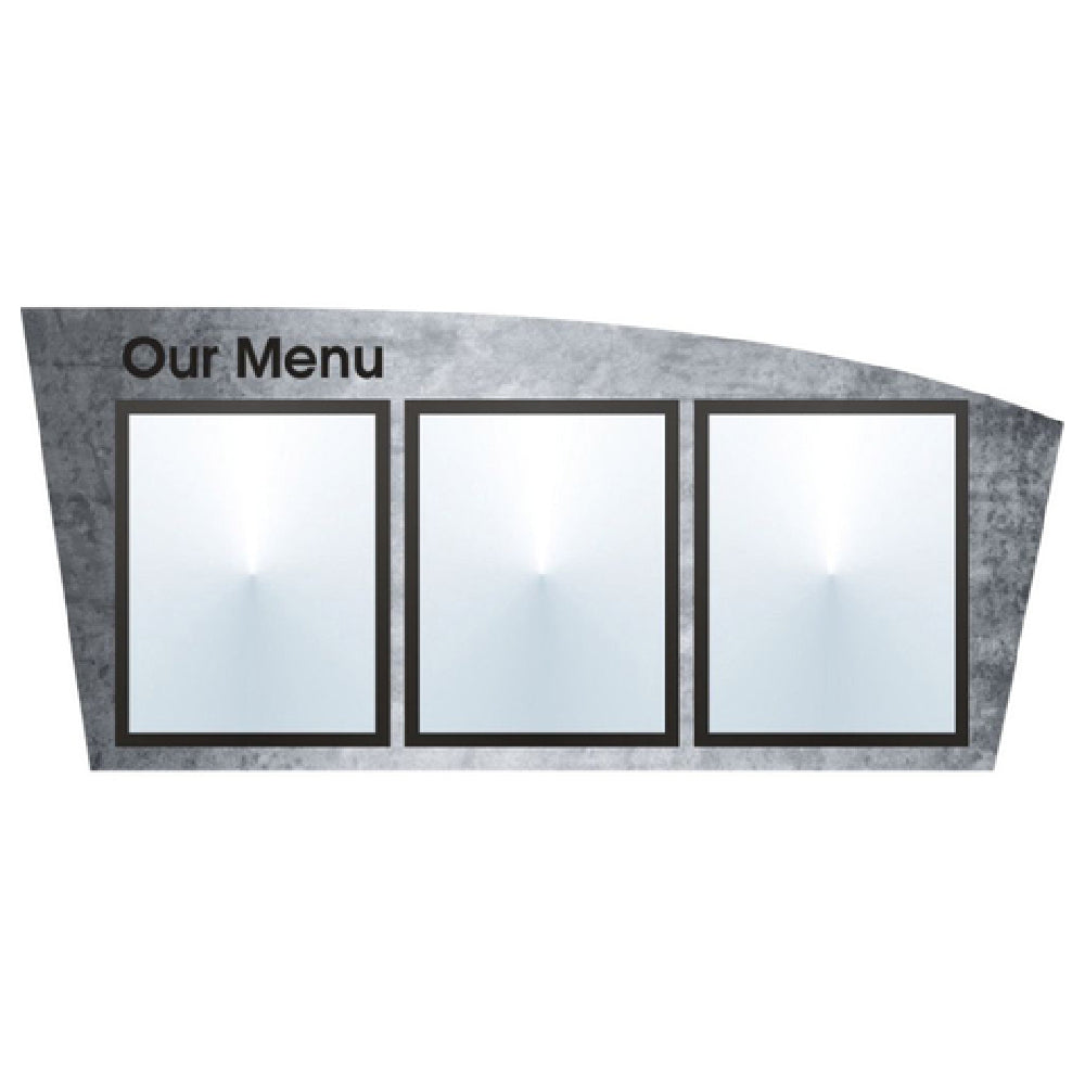 Hubert 15879 - Menu Board, 3-pocket, Wall-mount