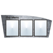 Hubert 15879 - Menu Board, 3-pocket, Wall-mount