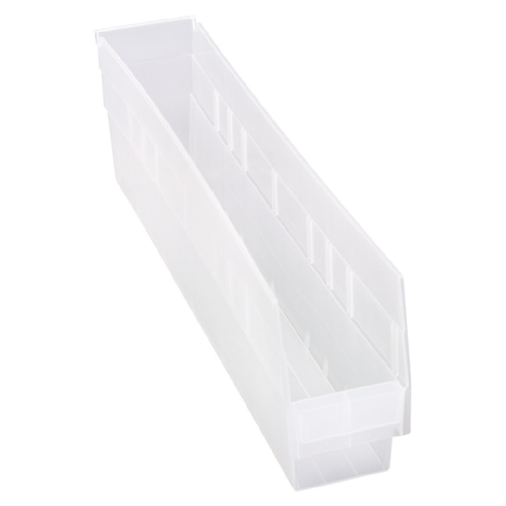 Quantum QSB205CLCS - Economy Shelf Bin, Nesting, 4-1/8"W X 23-5/8"L X 6"H
