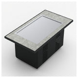 Bon Chef NX-14-FT-B-C - Nexus Buffet Table, 1/4 Size, Laminate Frost Top With Black Aluminum Edge