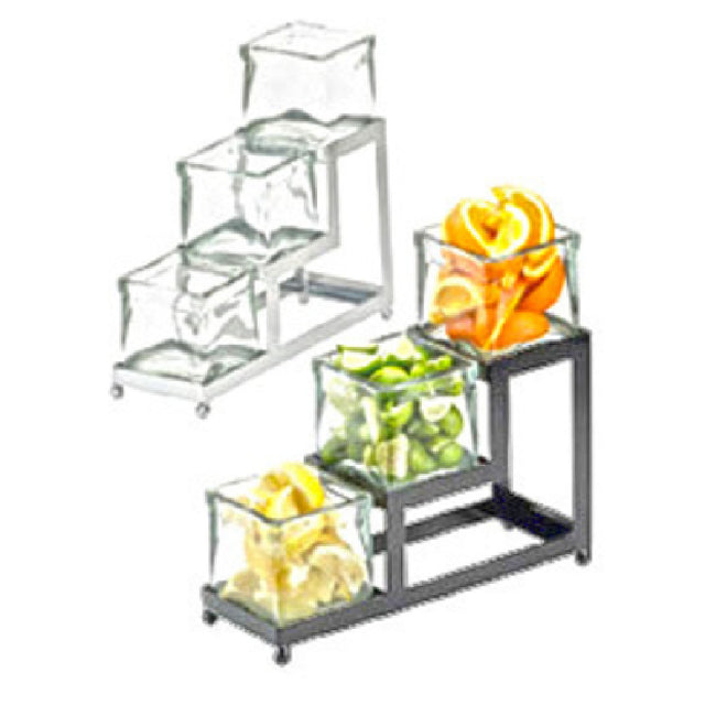 Cal Mil 1803-4-13 3-Step Jar Display 4"W X 12"D X 10-1/2"H Three Step Unit