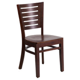 Flash Furniture XU-DG-W0108-WAL-WAL-GG Darby Series Restaurant Chair Wood Slat Back