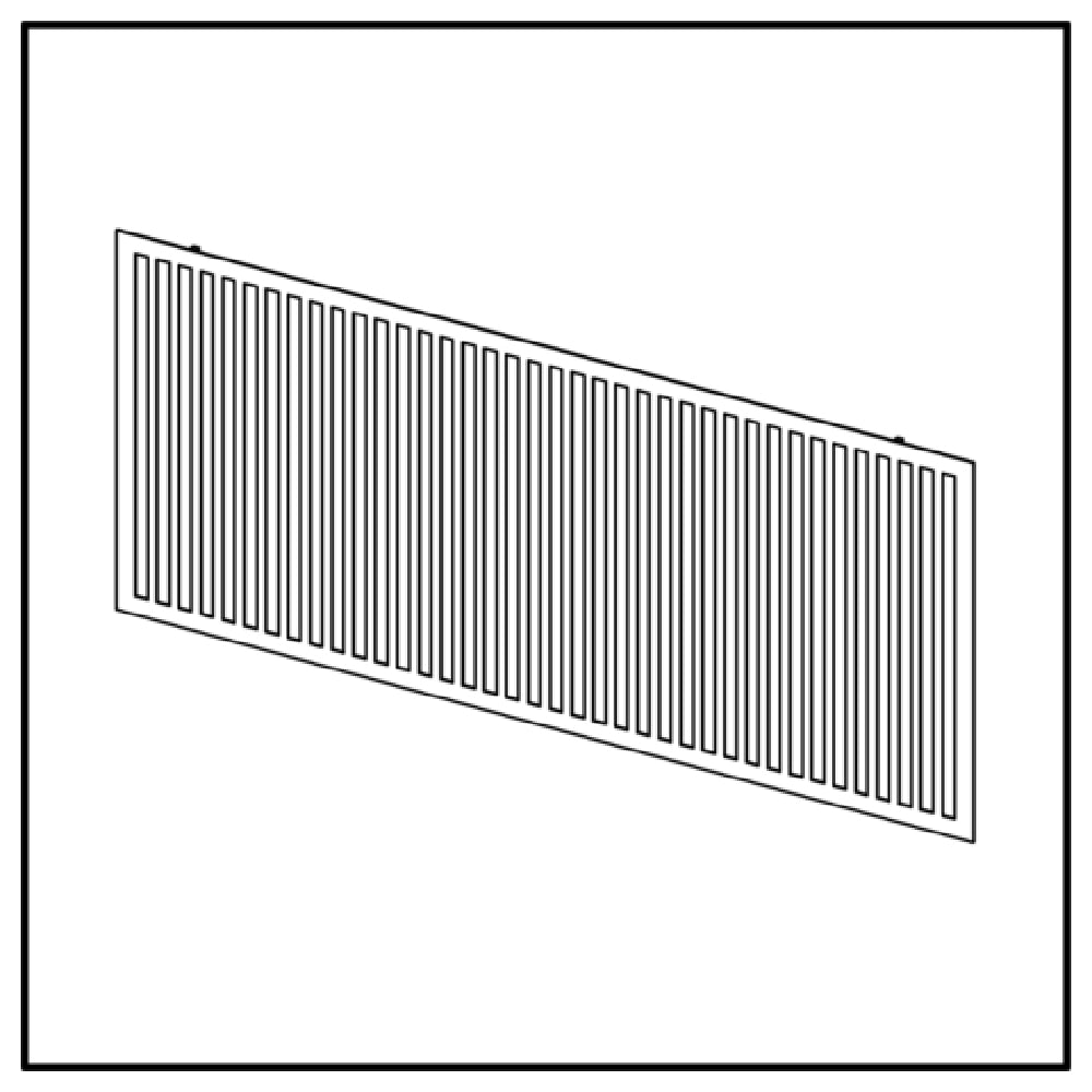 Bauscher Hepp VE-38063 - Venta® Metal Panel, With Cut-out Decor "STRIPES" To Cover The Front Of The Buffet Table