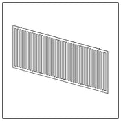 Bauscher Hepp VE-38063 - Venta® Metal Panel, With Cut-out Decor "STRIPES" To Cover The Front Of The Buffet Table