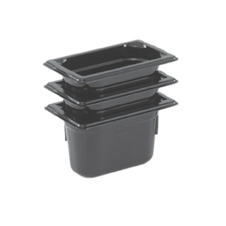 Vollrath 8092420 Super Pan® 1/9 GN Food Pan 2-1/2" Deep Low-temp Polycarbonate Black Plastic