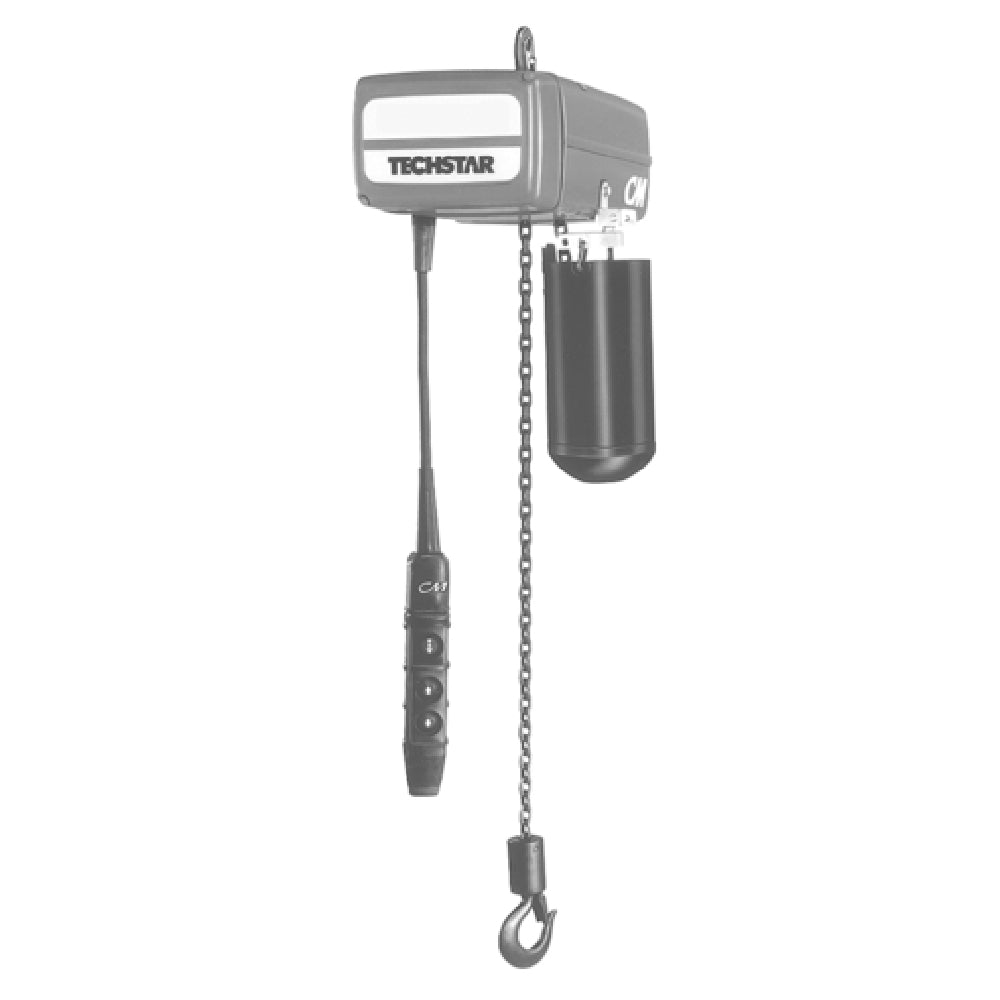 Cleveland CH-H-101-M Electric Chain Hoist For Monorail System: One Ton Capacity