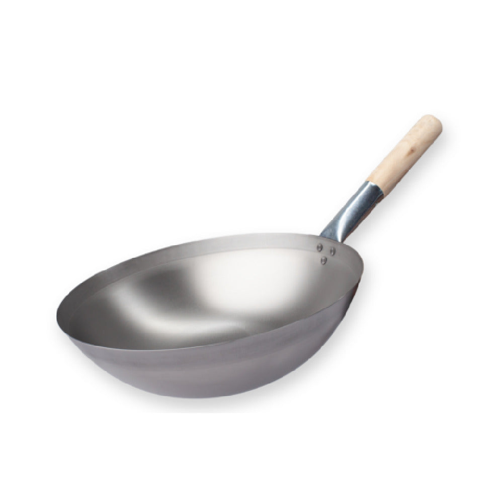 Crestware CSWOK14 Wok Pan 14" Dia. X 9"H Carbon Steel