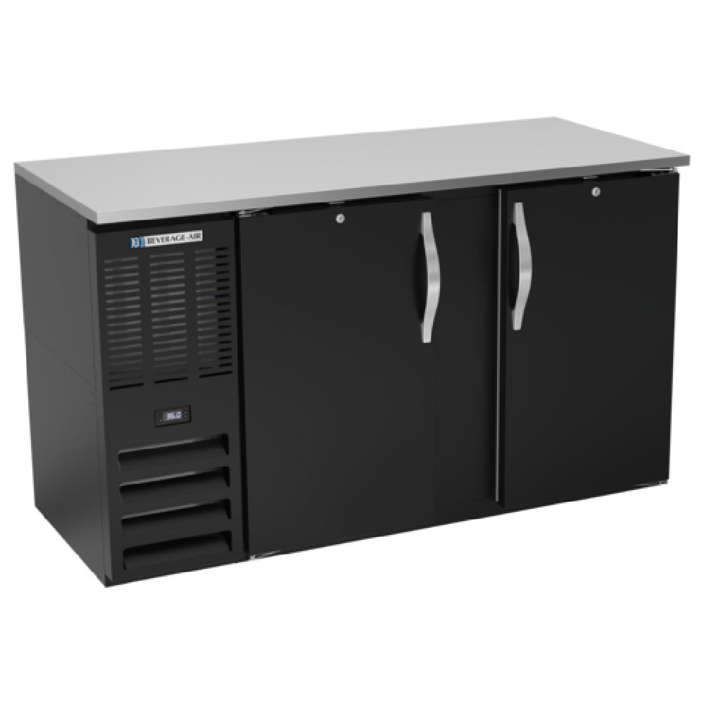Beverage Air BBN58HC-B - Refrigerated Back Bar Storage Cabinet, Two-section, 58"W X 26-3/8"D X 34"H