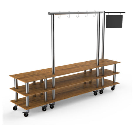 Steelite MGCMLA07BSXW Mogogo Buffet Solutions Modular Salsa Bar 3-tier 130" X 29-1/2" X 96"H