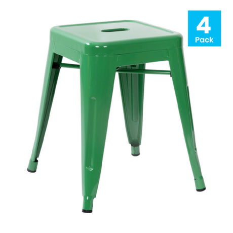 Flash Furniture ET-BT3503-18-GN-GG Kai Stool 18"H 250lb Weight Capacity