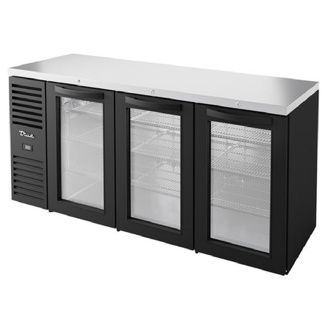 True Refrigeration TBR72-RISZ1-L-B-GGG-1 Refrigerated Back Bar Cooler Three-section