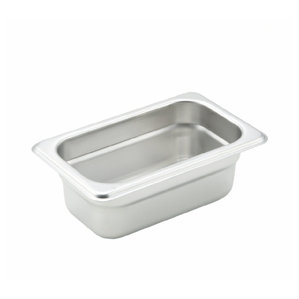 Winco SPJH-902 Steam Table Pan 1/9 Size 6-3/4" X 4-1/4" X 2-1/2" Deep