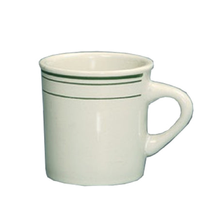 Yanco GB-38 Green Band Mug 8 Oz. 3-1/8" Dia. X 3"H