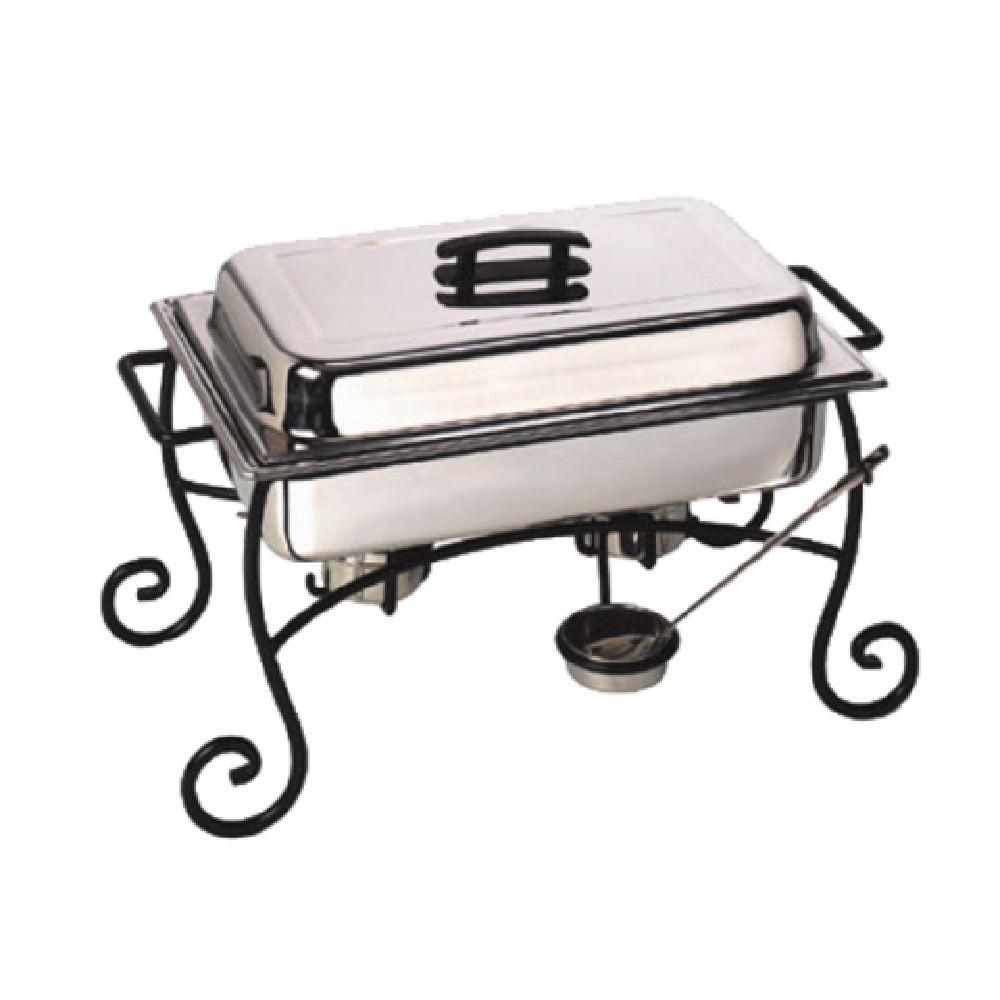 American Metalcraft CF1 Ironworks™ Chafer Frame & Cup Curled Feet Side Handles