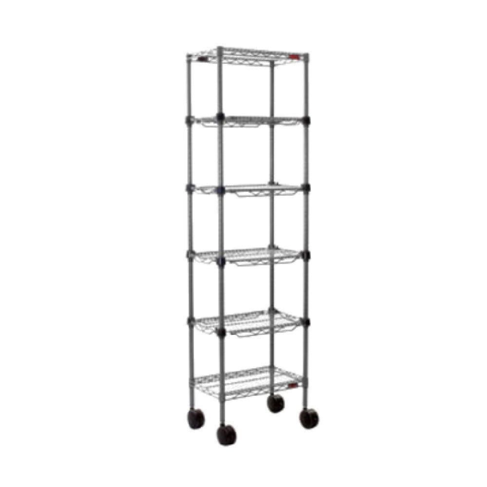 Eagle MC1436-54-4V Aisle Merchandising Cart 4-tier 36"W X 14"D X 54"H