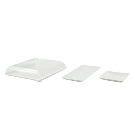PacknWood BCHIC193 - VIP Set, Includes: (1) Bio N Chic White Sugarcane Plate - 7 X 7in - 100 Pcs (210BCHIC180)