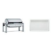 Bauscher Hepp 06.3335.6011 - Chafing Dish Promo Kit, Includes: (1) Manhattan 1/1 GN Chafing Dish With Roll-top Cover (06.3335.6041) & (3) 247 Oz.