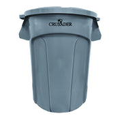Quantum CTC-44_GRAY - Crusader Round Heavy-duty Utility Container, 44 Gallon, 24" Dia. X 31-1/2" H