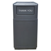 Hubert 92386 - Trash Receptacle, "Thank You", 39 Gallon