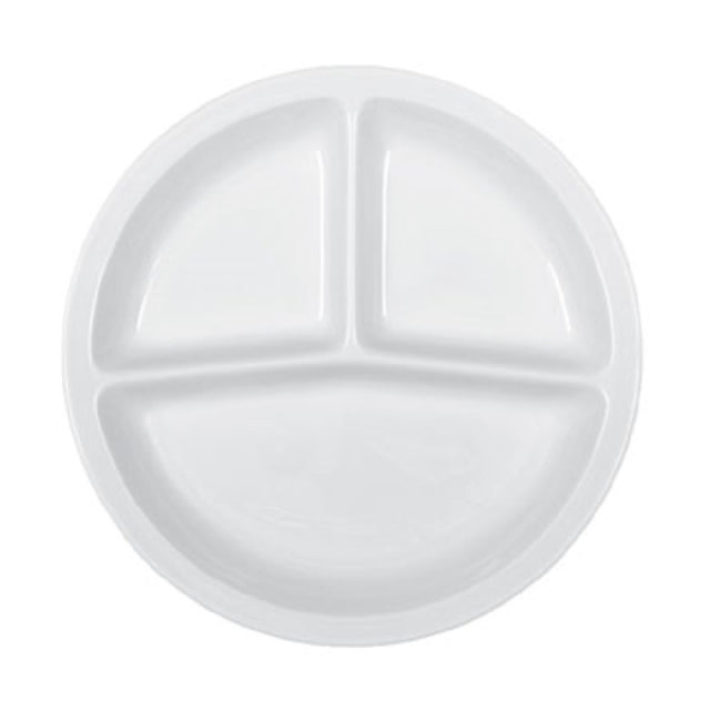 Bauscher Hepp 592424 - Compartment Plate, 10-1/5" Dia., 3-compartment