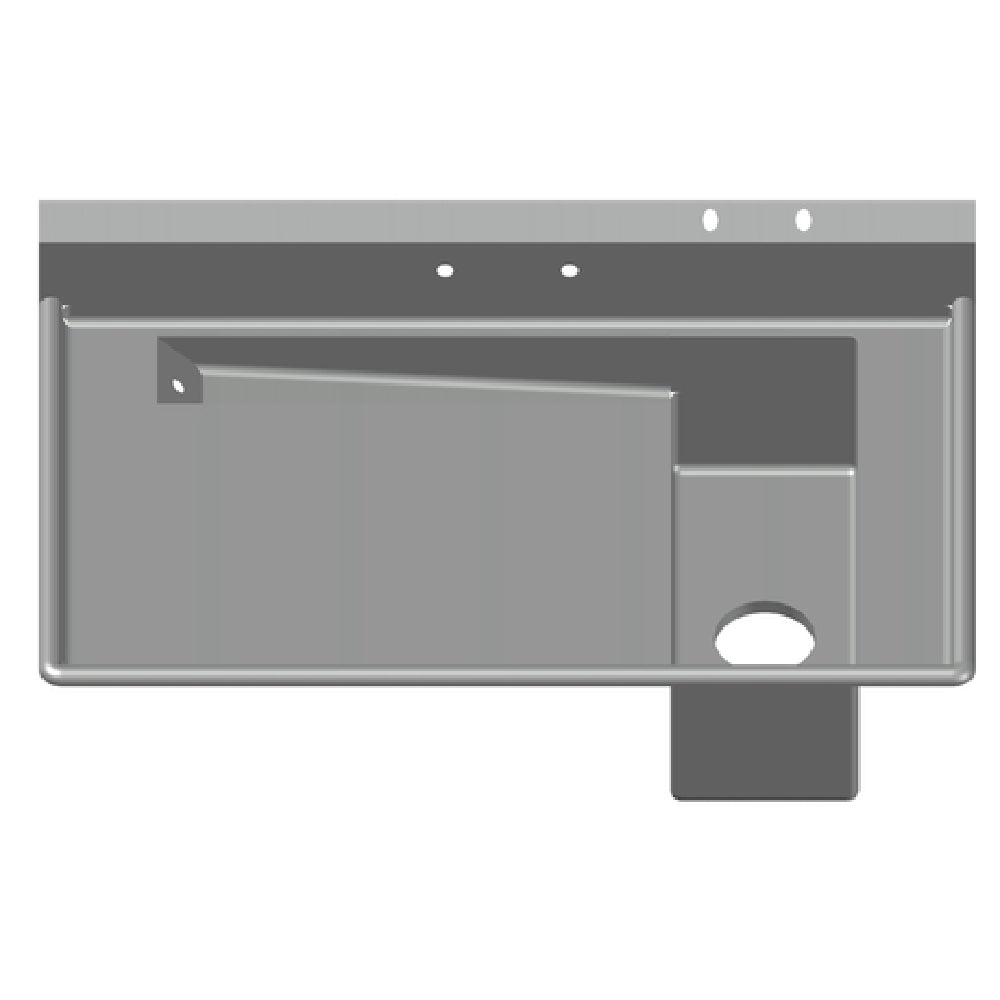 SPG DTO-13 - Universal Stainless Tapered Scrap Trough, Per Linear Foot