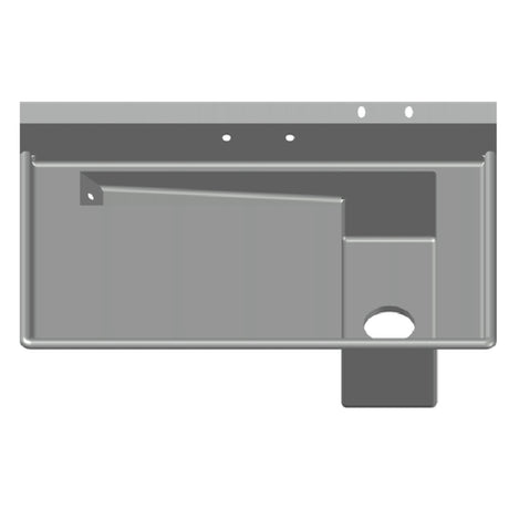 SPG DTO-13 - Universal Stainless Tapered Scrap Trough, Per Linear Foot