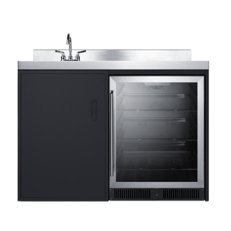 Summit CK48NCSINKL - All-in-one Kitchenette, 48" Wide, Left Door Swing Cabinet