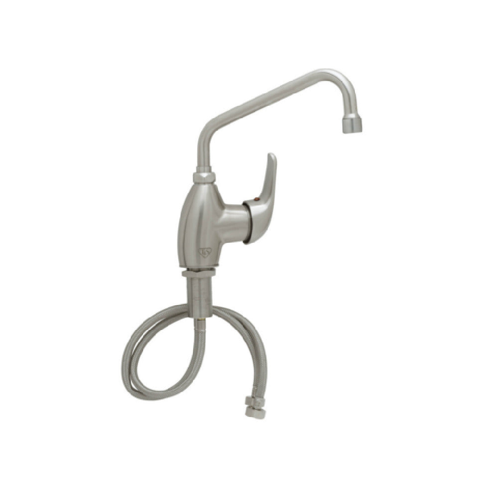 T&S Brass S-2785-S060X EverSteel Single Hole Deck Mount Single Lever Faucet 8" Swing Nozzle With Stream Regulator Outlet