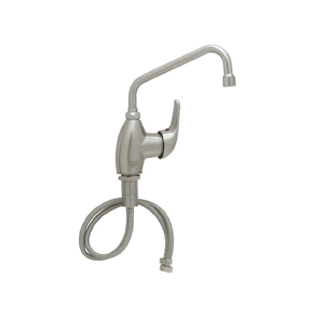 T&S Brass S-2785-S060X EverSteel Single Hole Deck Mount Single Lever Faucet 8" Swing Nozzle With Stream Regulator Outlet