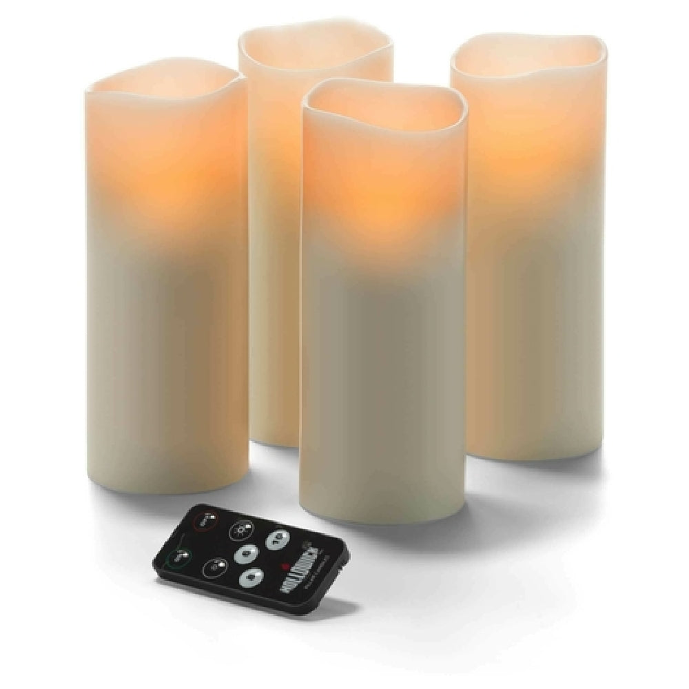 Hollowick HFWP38RT-A Flameless Lighting Pillar Candle 3" Dia. X 8"H With 3-stage Timer & Remote Control