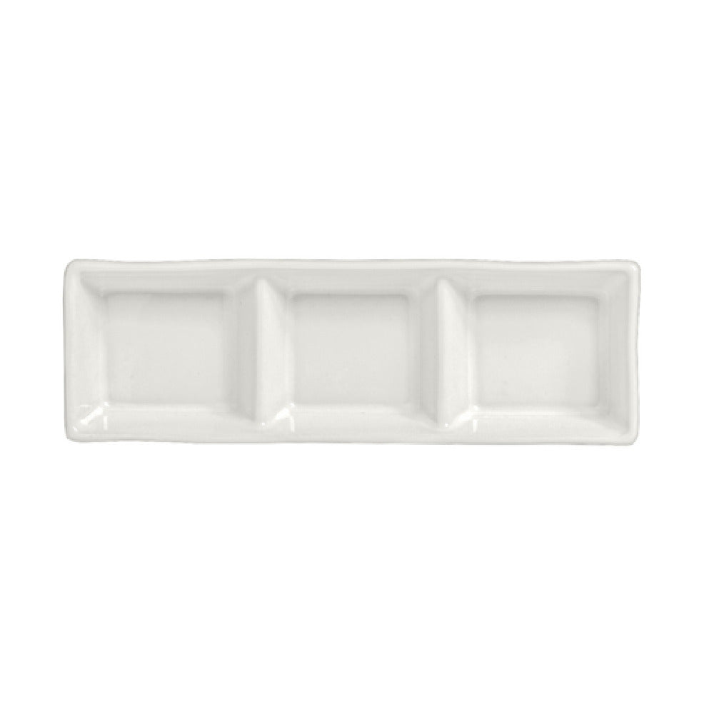 Steelite A400P075 Divided Condiment Tray 1 Oz Per Well 7-1/2" X 2-1/2"