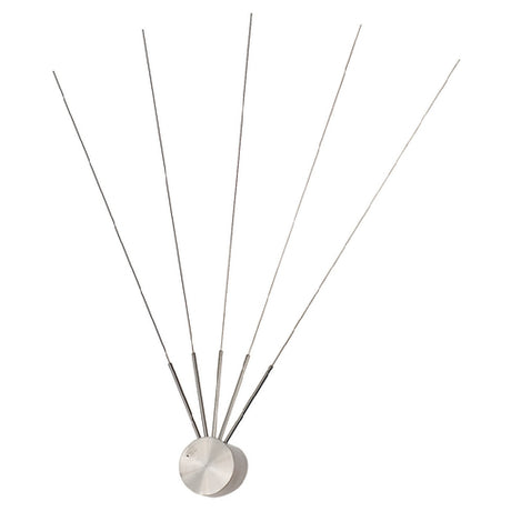 JB Prince R808 Crucial Detail Peacock Skewer Set 3/4" Angular Base With (5) 7" Skewers