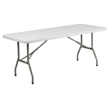 Flash Furniture DAD-YCZ-183B-GW-GG Folding Table 72"W X 30"D X 29"H Seats Up To 8 Adults