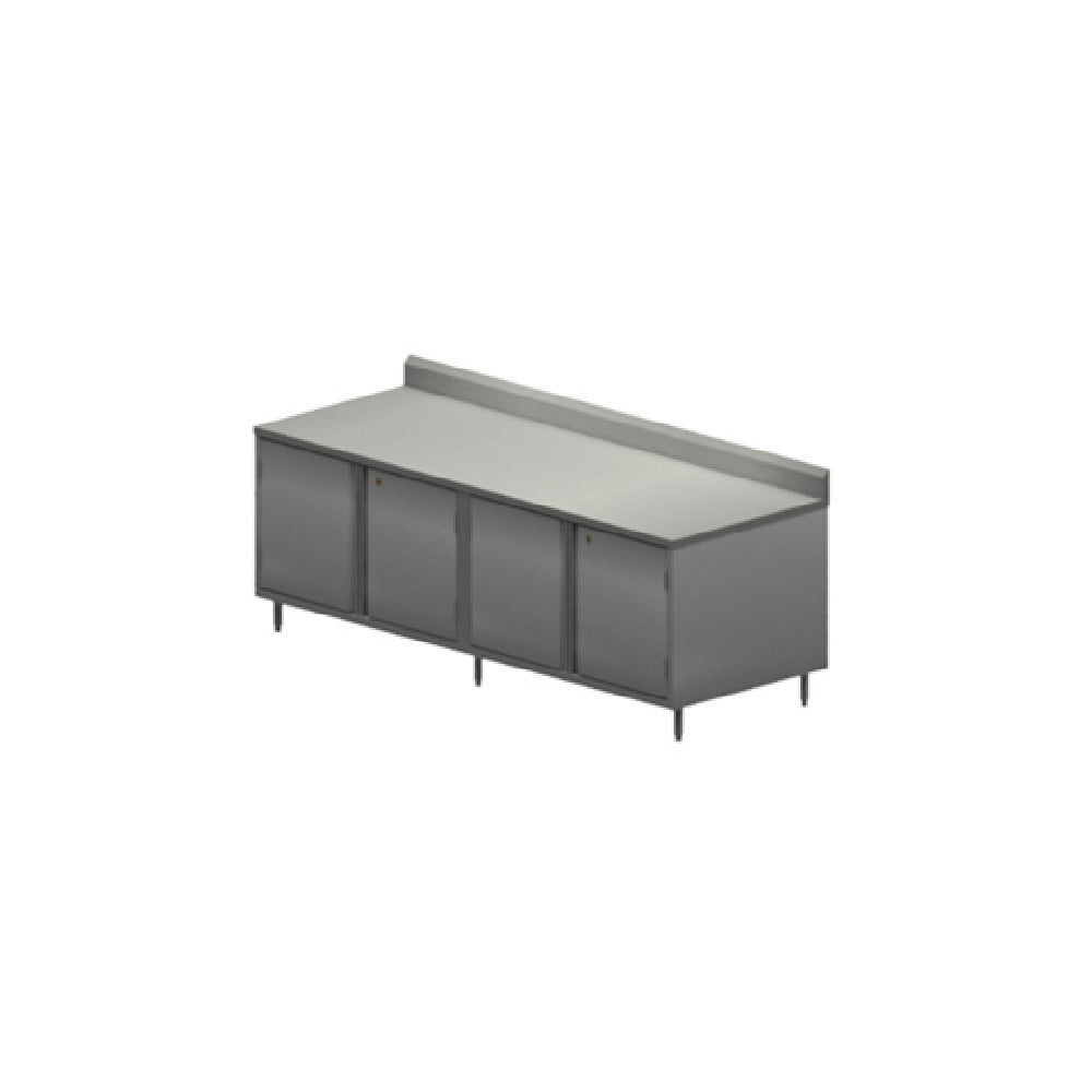 BK Resources CSTR5-3084HL Chef Table Cabinet Base With Hinged Doors & Locks 84"W X 30"D X 34-3/4"H Overall Size