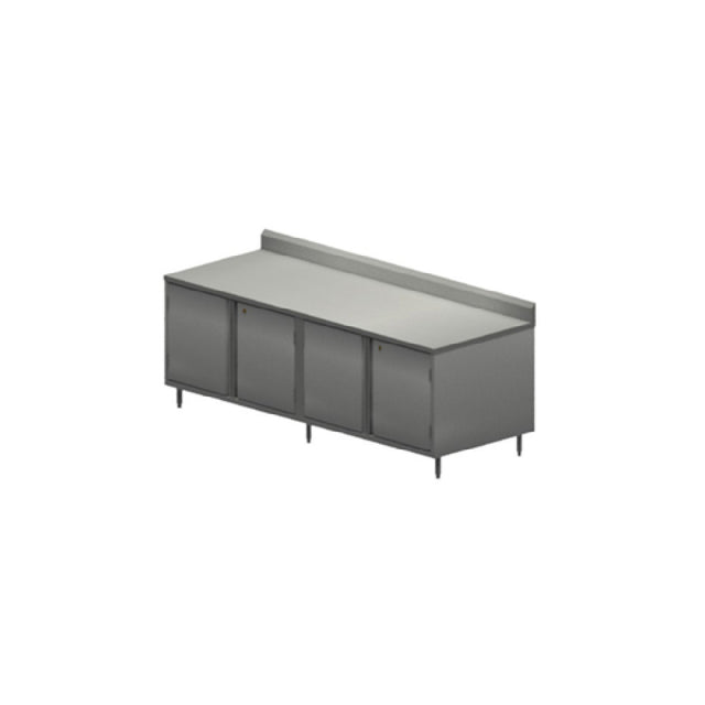 BK Resources CSTR5-3084HL Chef Table Cabinet Base With Hinged Doors & Locks 84"W X 30"D X 34-3/4"H Overall Size