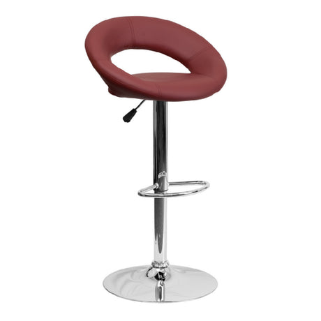 Flash Furniture DS-811-BURG-GG Swivel Bar Stool Adjustable Height Contemporary Style